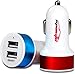 2 Pack - EPAuto 2.4A 12W Dual USB Car Charger for iPhone, iPad, iPod, MP3 Player, PDA, GPS, Kindle