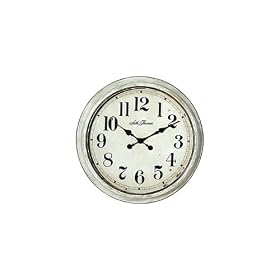 Seth Thomas Tiveolly Antiqued Khaki Antiqued Indoor/Outdoor Wall Clock