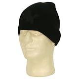 Detroit Lions Uncuffed Embroidered Logo Winter Knit Beanie Hat - Tonal Black