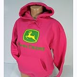 John Deere Ladies' Gildan Heavy Blend Hot Pink Hoodie - STHPH