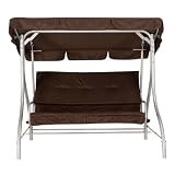 Eigenschaften greemotion 417022 / Greemotion 417022 Hollywood Schaukel Promo mit abnehmbaren Kissen, verstellbarem Dach ca. 192 x 120 x 167 cm, coffee / champagner