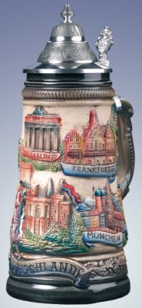 LE German Beer Stein 1/2 L with Scenes of Germany - Zoeller & Born