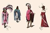 Art Poster, Flamboyant Medieval Costumes - 27.5 x 18.75