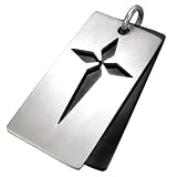 Urban Male Two Colour Double Dog Tag Necklace Cross Design