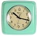 Veritime Classic Retro Square Green Clock