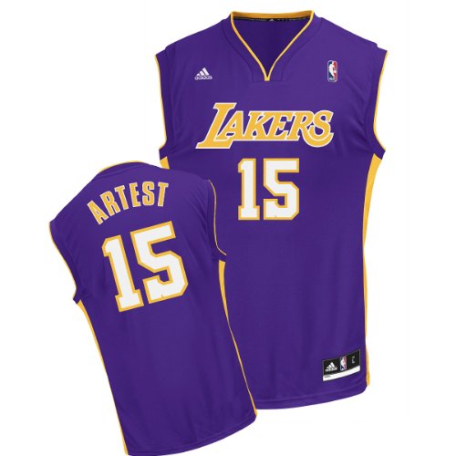 Adidas Los Angeles Lakers Ron Artest Revolution 30 Replica Road Jersey Large