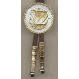 Cyprus 5 Mils Viking Ship Two Tone Coin Bolo Tie by J&J Coin Jewelry