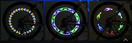 Beautiful Time Bike Bicycle Tyre Tire Valve Caps Wheel Spokes LED Lights 2/Pack