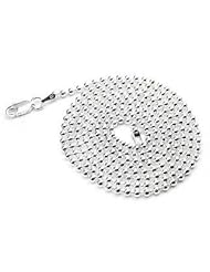 2mm Sterling Silver 24" Bead or Ball Chain Necklace
