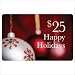 6-Pack of $25.00 "Happy Holidays" Gift Cards = Total Value of $150.00