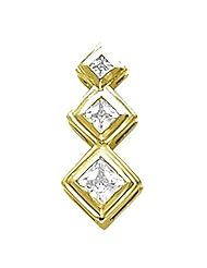 18K Yellow Gold Diamond Pendant - 0.60 Ct. -- LIFETIME WARRANTY