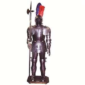 Armor Venue - Sentinal Knight Suit of Armor w/ Halberd - Metallic - One Size