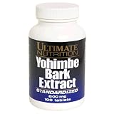 Ultimate Nutrition Yohimbe Bark Extract Tablets, Standardized, 800 mg, 100-Count Bottles