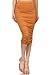 MeshMe Womens Diana - High Waist Ruched Midi Skirt