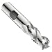 Niagara Cutter RTM713 Cobalt Steel End Mill, Coarse Pitch Rougher, Uncoated (Bright), 3 Flutes, Chamfer End