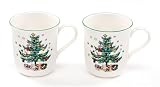Nikko Ceramics Christmastime Coffee Mugs, Set of 2