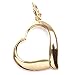 18kt Gold Over Sterling Silver 17mm Abstract Open Heart Charm