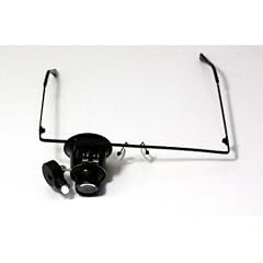 Hochwertige Lupenbrille Oramics mit 20 x Vergr��erung und verstellbarem LED Licht ideal f�r Juweliere Uhrmacher etc.