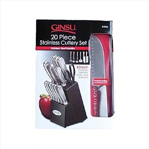 20 Piece Stainless Cutlery with Traditional Block Set by 