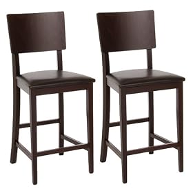 Set of 2 Marcus Counter Stools - Dark Brown (24") 