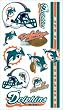 Miami Dolphins Temporary Tattoos - SET OF 6 - Sports Merchandise