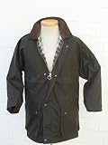 Original englische Wachsjacke im klassischen Still - Basic, Gr. M, braun