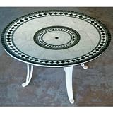 Sundance Southwest UFT2960MGBZ Universal Style Fire Table-29 in. Tall x 60 in. Diameter, Morocco Design, Greens Granite Colors, Bronze Powder Coat