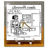 Londons Times Health and Vanity Trends Cartoons - Late Model Ford - Desk Clocks