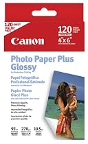 Canon 4x6 Glossy Photo Paper Plus, 120 Sheets (PP-101)