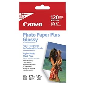 Canon 4x6 Glossy Photo Paper Plus, 120 Sheets (PP-101)