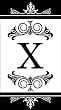 Monogram Regalia Guest Towel - X Monogram Regalia Guest Towel - X