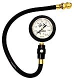 Longacre Racing Deluxe Tire Air Pressure Gauge2-1/2 White FaceMetric 0-4 Bar with 38 cm ultra flex hose