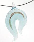 Murano Style Glass Pendant with Stainless Steel IP Coating Choker