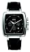 Hugo Boss Men's Black Leather & Black Chronograph Date Dial, Square Watch 1512064