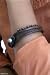 Leather bracelet, 'Silver Legacies'