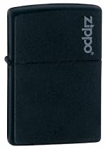 Zippo lighter - Black Matte Logo Windproof lighter