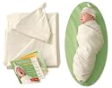 Kiddopotamus Organic Swaddle Set: Blanket/Cap/Booklet