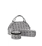 Diva Cosmetic Bags Set of 3 (Blk/Wht Diva) (See Description For Size)