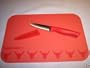 Tupperware CHEF PARING Knife Cutting Board Set RED