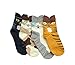 4 Pairs Soft Comfortable Novelty Cartoon Aminal Crew Pattern Cotton Socks