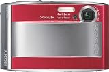 Sony Cybershot DSCT5 5.1MP Digital Camera with 3x Optical Zoom (Red)