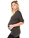 Caramel Cantina Maternity Dolman Half Length Sleeve Top (Small, Charcoal)