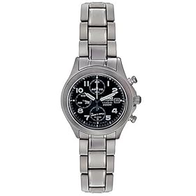 Seiko Men's Alarm Chronograph Titanium Watch #SNA139