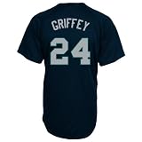 MLB Seattle Mariners Ken Griffey Full Button Down Synthetic Replica Batting Practice Jersey,X-Large