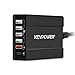 Key Power USB Type C Charger, 6-Port Usb/USB-C Wall Travel Charging Station for Google Nexus 6P/Oneplus 2 & USB for iPhone/iPad/Android Devices, Black