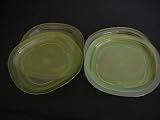 Tupperware Microwave Luncheon Plates, Parrot Green (Set of 4)