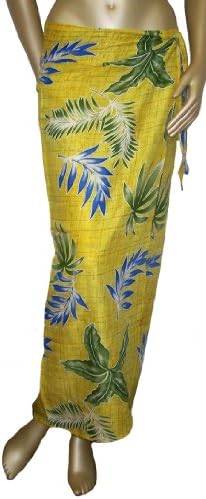 Womens 'Hawaiian Tropics' Yellow Sarong Wrap - One Size Fits All