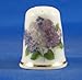 Porcelain China Collectable Thimble - Lavender Floral with Free Gift Box