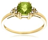 10k Yellow Gold August Birthstone Peridot and Diamond 41ZXhnO058L. SL160 10k Yellow Gold August Birthstone Peridot and Diamond
