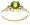 10k Yellow Gold, August Birthstone, Peridot and Diamond Ring, Size 7